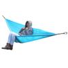Double hammocklightweight portable parachute hammock, breathable,106in56in ,black, green, ,blue, orange (blue) view 3