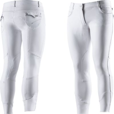 Equi-Theme/Equit'M 979437144 Leo, White/White/Grey Striped Contrasts, One Size