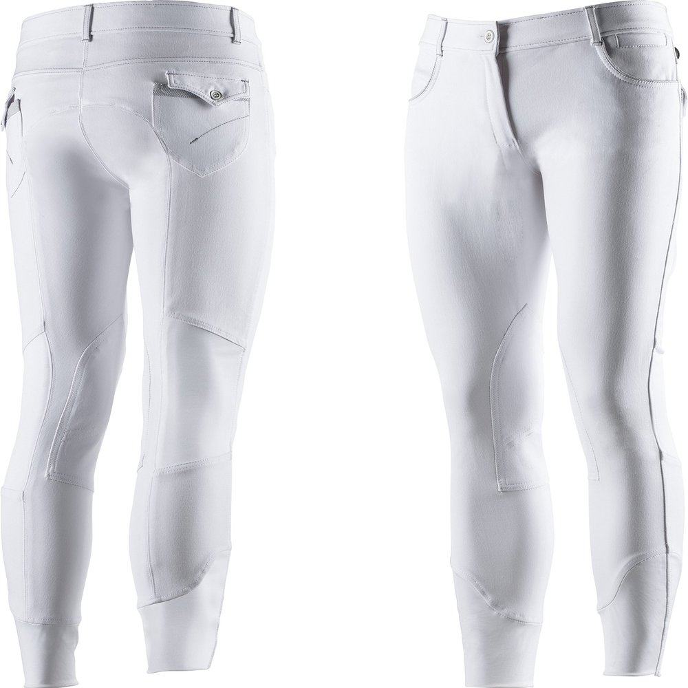 Equi-Theme/Equit'M 979437144 Leo, White/White/Grey Striped Contrasts, One Size