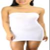 ToBeInStyle Womens Sexy Novelty Sheer Strapless Slip Dress - White view 1