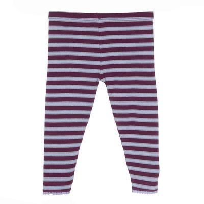 KicKee Pants Little Girls Scalloped Legging, Girl Tundra Stripe, 12-18 Months
