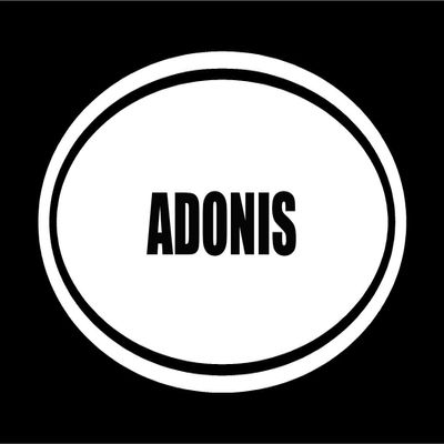 6" die Cut White Vinyl ADONIS Name Oval Euro Style Decal Sticker