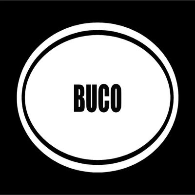 6" die Cut White Vinyl BUCO Name Oval Euro Style Decal Sticker