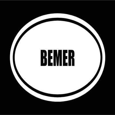 6" die Cut White Vinyl BEMER Name Oval Euro Style Decal Sticker