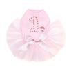 My First Christmas- Bling Rhinestone Christmas Dog Tutu Dress, 2XL Pink view 1
