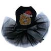 Pomeranian with Santa Hat - Bling Rhinestone Christmas Dog Tutu Dress, 2XL Black view 1