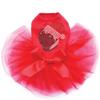 Pug with Santa Hat - Bling Rhinestone Christmas Dog Tutu Dress, 3XL Red view 1