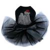 Maltese with Santa Hat - Bling Rhinestone Christmas Dog Tutu Dress, 3XL Black view 1