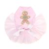 Ginger Bread Man - Bling Rhinestone Christmas Dog Tutu Dress, XS Pink view 1