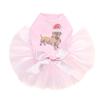 Dachshund # 2 with Santa Hat - Bling Rhinestone Christmas Dog Tutu Dress, 4XL Pink view 1