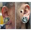 MoDTanOiz 1/2 inch Gauge Gauges 12mm Ear Plugs Plug Weight Flesh Tunnels Tunnel Streching Ears Double Single Flare Steel Stone Wood Earrings Silicone Men Women Black 1/2 12mm view 3