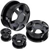 MoDTanOiz 5/8 Gauge Gauges 5/8 16mm Ear Plugs Plug Flesh Tunnels Tunnel 2g 0g 00g 0 00 1/2 Weight Men Women Ears Steel Stone Wood Earrings Silicone Black 00 gauge 5/8 16mm view 1