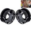 MoDTanOiz 5/8 Gauge Gauges 5/8 16mm Ear Plugs Plug Flesh Tunnels Tunnel 2g 0g 00g 0 00 1/2 Weight Men Women Ears Steel Stone Wood Earrings Silicone Black 00 gauge 5/8 16mm view 3