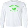 Joe's USA Koloa Surf Vintage Logo Heavy Cotton Long Sleeve T-Shirt - 4XL - White/Green view 1