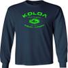 Joe's USA Koloa Surf Vintage Logo Heavy Cotton Long Sleeve T-Shirt - 5XL - Navy/Green view 1