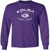 Joe's USA Koloa Surf Vintage Logo Heavy Cotton Long Sleeve T-Shirt - 4XL - Purple/w view 1