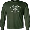 Joe's USA Koloa Surf Vintage Logo Heavy Cotton Long Sleeve T-Shirt - 4XL - DarkGreen/w view 1