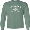 Joe's USA Koloa Surf Vintage Logo Heavy Cotton Long Sleeve T-Shirt-4XL-StoneGreen/w view 1