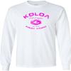 Joe's USA Koloa Surf Vintage Logo Heavy Cotton Long Sleeve T-Shirt - M - White/Pink view 1