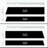 2 and 3 Inch Fender Hash Mark Bars Racing Stripes Vinyl Decals, Fits Chrysler 300 and Most Cars, Driver Side, Red view 2