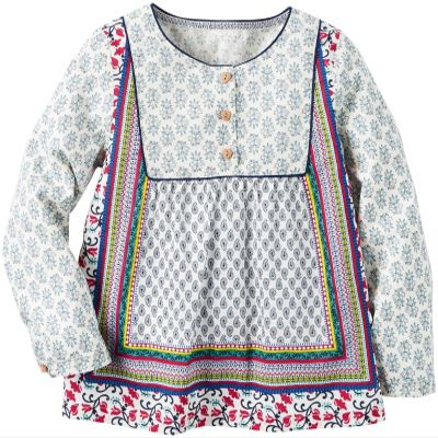 Carter's Girls Woven Fashion Top, Print, 2T
