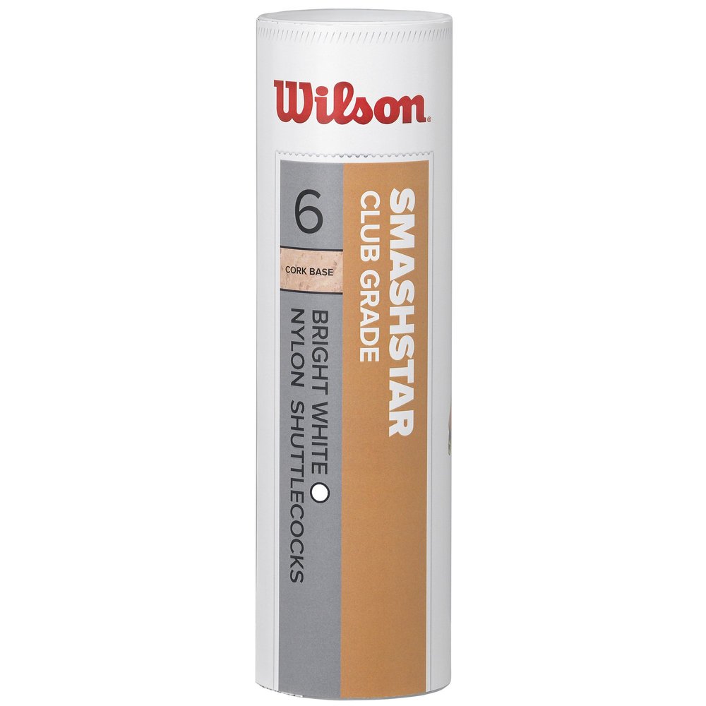 Wilson Unisex Smashstar Tube Shuttlecocks Badminton Shuttles, White, Pack of 6 UK
