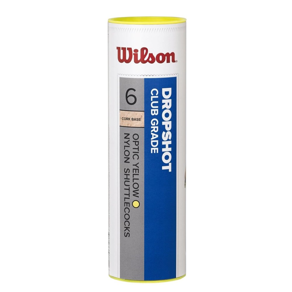 Wilson Dropshop Tube Shuttlecocks, Yellow, One Size, 6 Pack