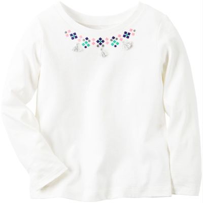 Carter's Girls Knit Fashion Top 273g556, Ivory, 5