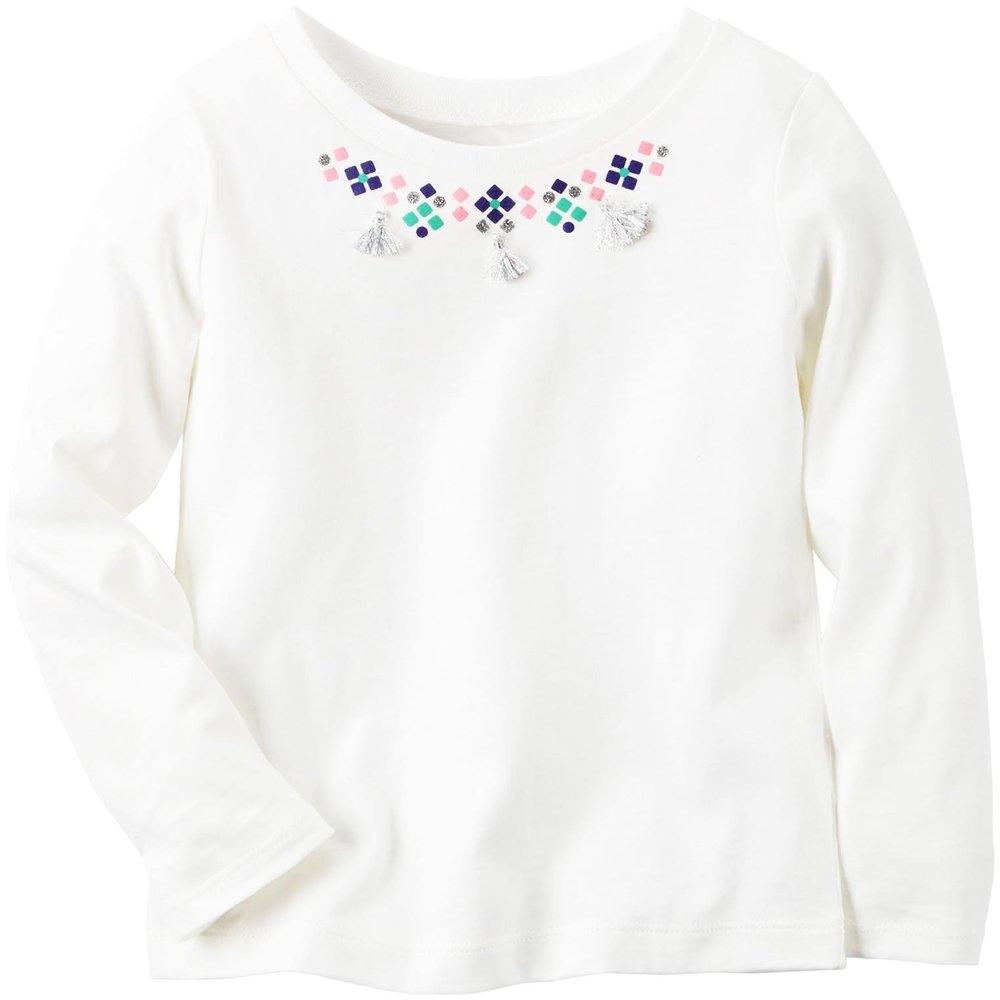 Carter's Girls Knit Fashion Top 273g556, Ivory, 5