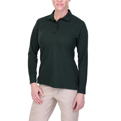 Vertx Womens Tactical Polo Shirt, Long Sleeve T-Shirt, Breathable, Moisture-Wicking, Outdoor Performance Tactical Clothing, Spruce Green - Medium