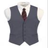 Gioberti Men's Formal Suit Vest Fit for Business or Casual Dress, Gray, X-Small view 2