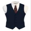 Gioberti Men's Formal Suit Vest Fit for Business or Casual Dress, Navy, X-Small view 2