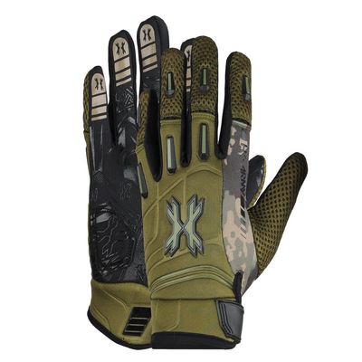 HK Army Full Finger Hardline Paintball Gloves (Olive, Small)
