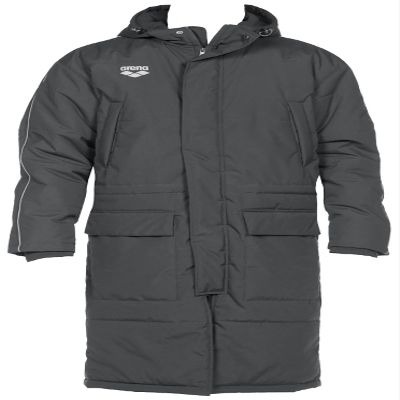 ARENA Team Line Parka for Men and Women, Asphalt, L