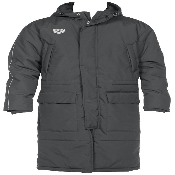 ARENA Team Line Parka for Men and Women, Asphalt, L