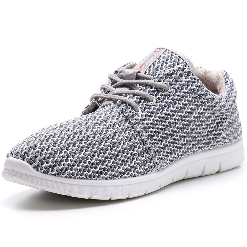 Alpine Swiss Kilian Fashion Sneakers Lightweight Trainers Lace Up Casual Shoes, 8 D(M) US, Gray