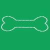 Bone (Rhinestone) - Bling Rhinestone Dog Bandana Available view 1