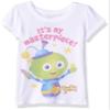 Amazon Original Series Little Girls' Toddler Creative Galaxy Short Sleeve T-Shirt, White, 2T view 1