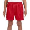 A4 NB5301 - Youth 6" Inseam Lined Tricot Mesh Shorts Scarlet view 1