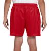 A4 NB5301 - Youth 6" Inseam Lined Tricot Mesh Shorts Scarlet view 2