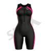 Sparx Women Triathlon Suit Tri Short Racing Cycling Swim Run (Black/Pink, Large) view 3