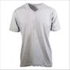Galaxy by Harvic Men Solid Basic Plain Short Sleeve V-Neck Tees Gray view 2