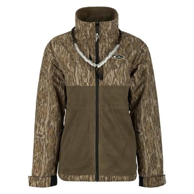 Drake Waterfowl Womens Eqwaderplus Full Zip Jacket, Mossy Oak Bottomland, Large US
