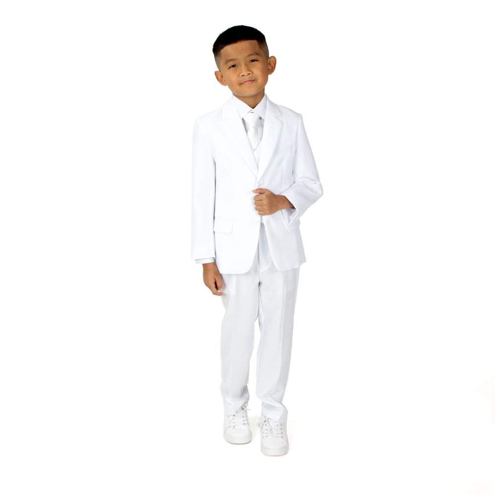 Spring Notion Big Boys' Modern Fit White Suit Set 18M