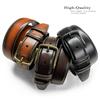 301012 Belts for Men Genuine Leather Dress Belt With Antique Buckle, 1-3/8"(35mm) Wide (Brown, 44.) view 4
