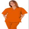 Natural Uuniforms Women's Scrub Set Medical Scrub Top and Pants XS to 3XL (XXXXXL, Orange) view 1
