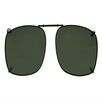 Eyekepper Large Clip On Sunglasses With Spring Draw Bar Polarized G15 Lens 57x39MM