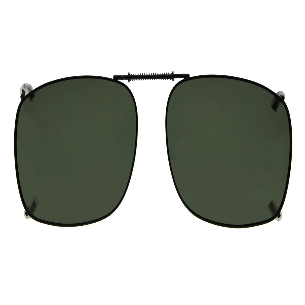 Eyekepper Large Clip On Sunglasses With Spring Draw Bar Polarized G15 Lens 57x39MM