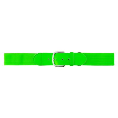 Champion Sports Baseball/Softball Uniform Belt - Comfort Nylon Stretch Fit Uniform Belt - Durable Leather Tab - Youth "18-32 Inches" - Neon Green