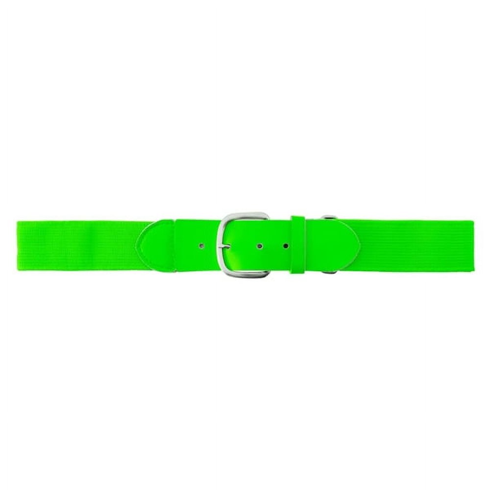 Champion Sports Baseball/Softball Uniform Belt - Comfort Nylon Stretch Fit Uniform Belt - Durable Leather Tab - Youth "18-32 Inches" - Neon Green
